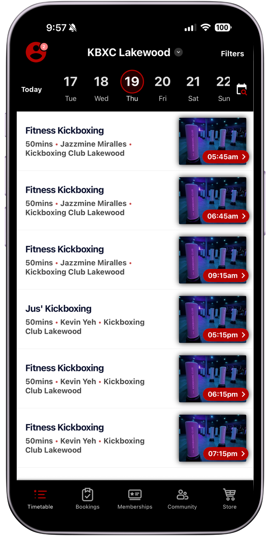 Kickboxing Club App